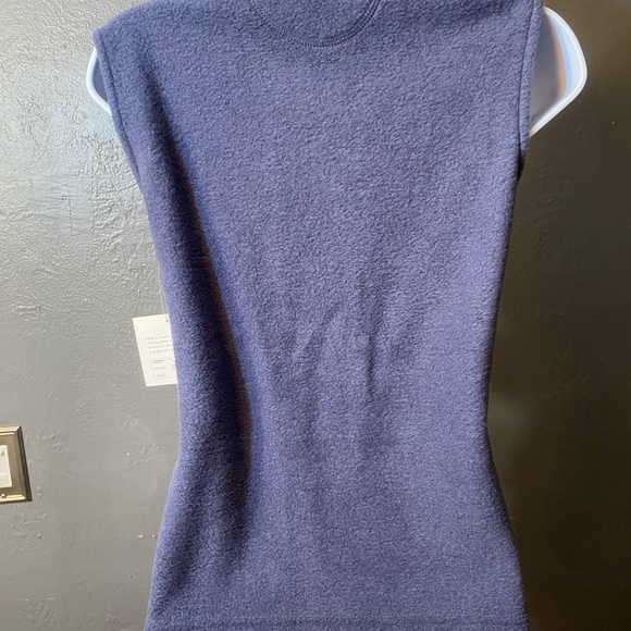 NWT Croft & Barrow Paisley Blue Embroidered Fleece, Sherpa Collar Zip Vest - Picture 8 of 15